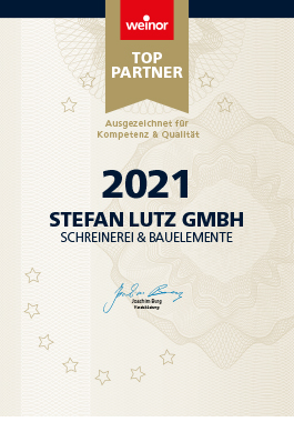 Urkunde weinor Top-Partner 2021