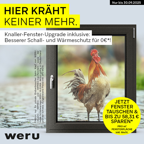 Schallschutz Aktion für Fenster von WERU