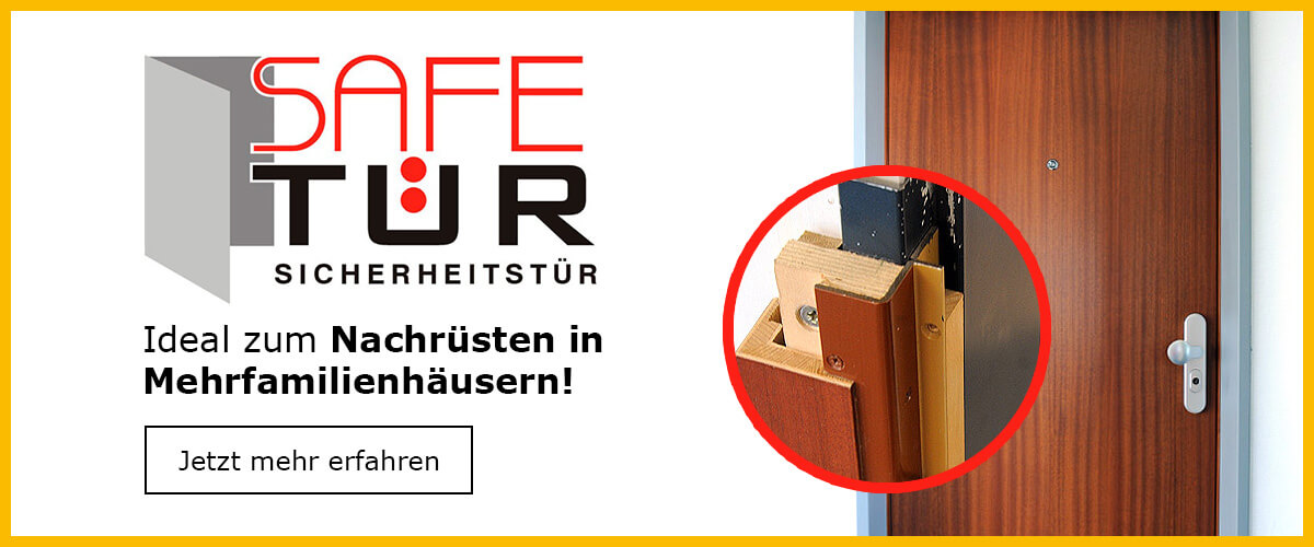 Safe Tür - Ideal zum Nachrüsten in Mehrfamilienhäusern