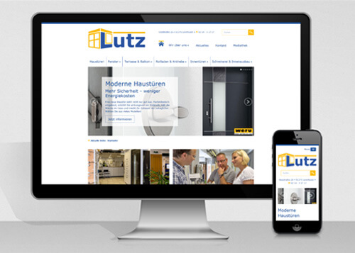 Monitor mit Website